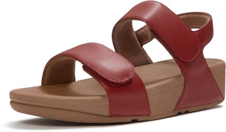 FitFlop Lulu Adjustable Leather Back-Strap Sandals Dames Sandalen - Burnt Berry