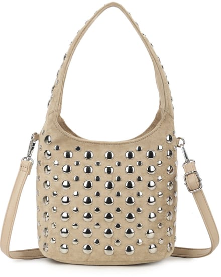 Giuliano kunstlederen suede schoudertas Eloura - Dames - Beige