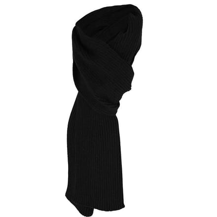 Sjaal heren - Ribbed - Zwart - Effen - One Size
