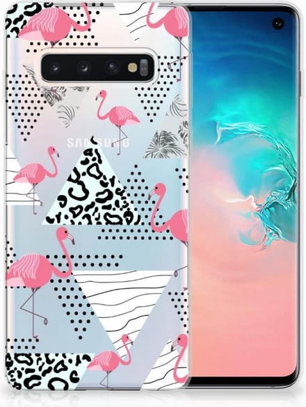 Samsung Galaxy S10 TPU Hoesje Flamingo Triangle