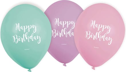 Amscan - Ballonnen HB pastel tinten 6x