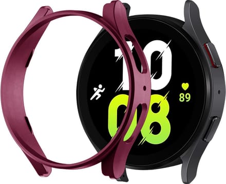 Strap-it PC Hard Case – Geschikt voor Samsung Galaxy Watch 5 44mm – Full Protect – Bordeaux