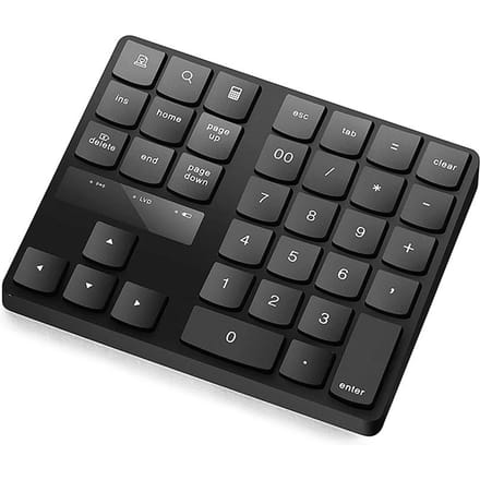 2.4G draadloos digitaal toetsenbord 35 toetsen USB numeriek toetsenbord USB oplaadbaar toetsenbord voor laptop pc zwart