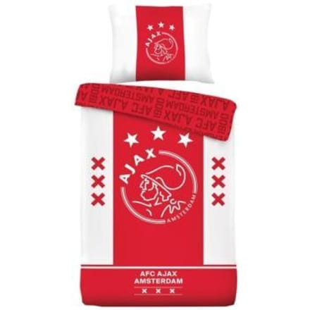 Ajax dekbedovertrek Logo Rood Wit Rood 140x200cm Dekbedovertrekken