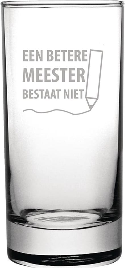 Gegraveerde longdrinkglas 28,5cl een betere meester bestaat niet