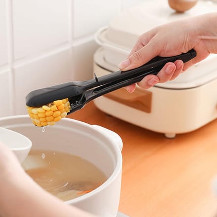 Plastic Voedseltang Hittebestendig Afneembaar Multifunctioneel Kooktang Keukengerei black