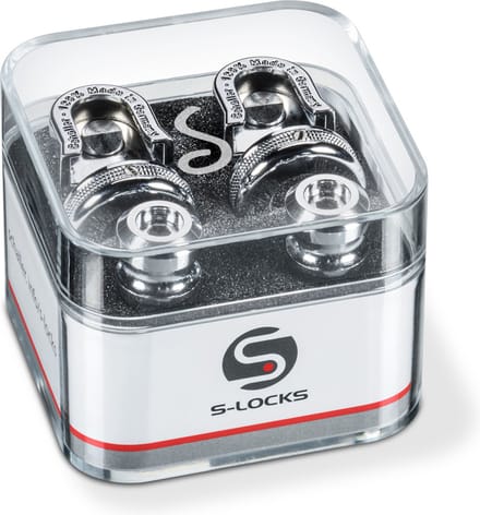 Straplock - Schaller S-Locks - Gehard staal - Gitaarband beveiliging - Chrome