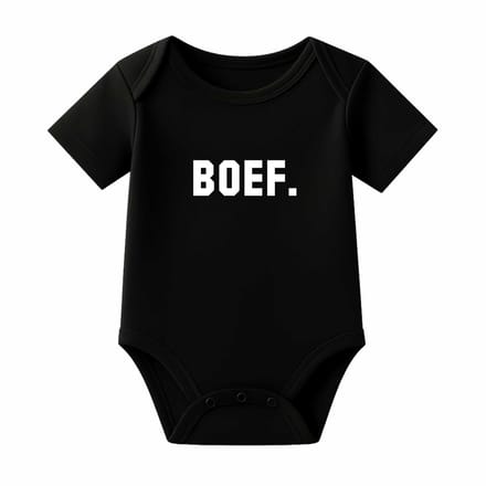 Romper Boef - zwart - korte mouw