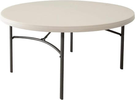 Ronde tafel 60 inch (153 cm) in amandelkleuren