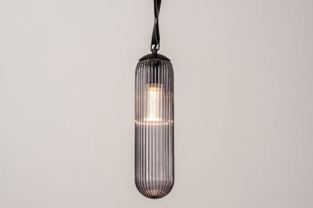 Lumidora Hanglamp 74175 - JAMES - E27 - Zwart - Grijs - Metaal - ⌀ 10 cm