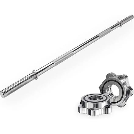 VirtuFit Halterstang - Barbell - Schroefsluiting - Fitness bar - Krachttraining - 120 cm - 30 mm