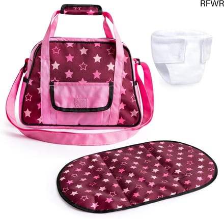 RFWR® Poppenluiertas met Verschoningsmatje en Luier - Modern Design