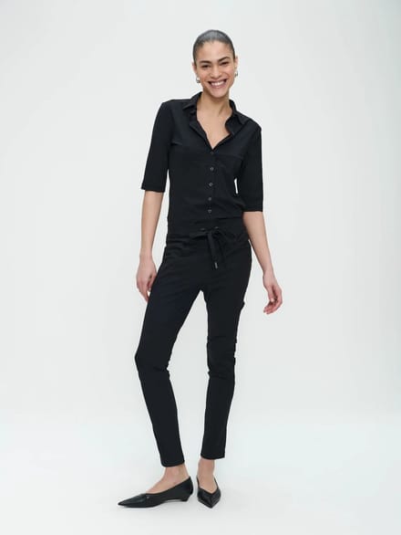 Pants Idris Technical Jersey | Black - Black / S