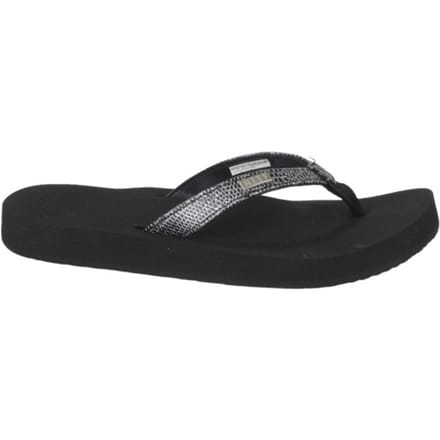 Reef Star Cushion Sassyblack/Silver Dames Slippers - Zwart/Zilver - Maat 36