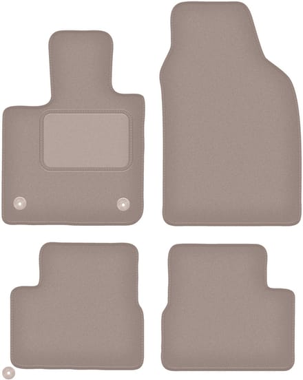 Beige veloursmatten voor: Fiat E-500X / 500x Electric crossover (2019-)