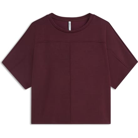 Summum Boxy Top Soft Scuba T-shirts Bordeaux 3s5335-30606