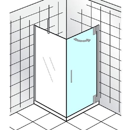 HSK K2P hinged door for side wall 75 x 200 cm stop right