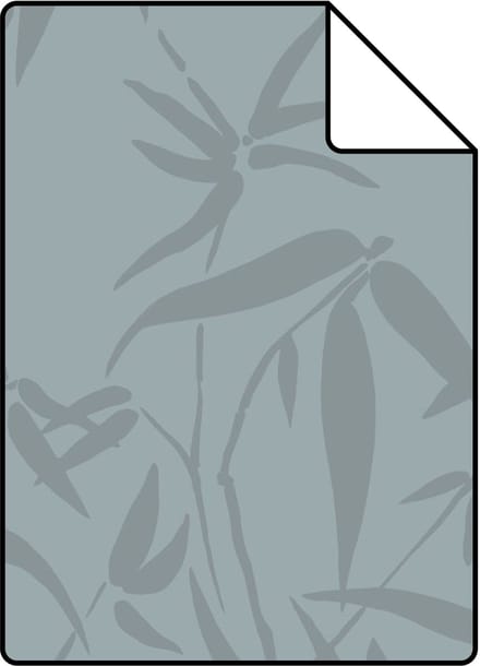 Proefstaal Origin Wallcoverings behang bamboe bladeren blauw - 26,5 x 21 cm - 347737-S