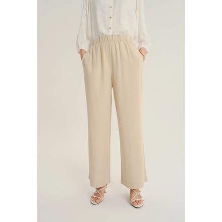 Ruime broek met elastische taille vrouw Greenpoint Regular March