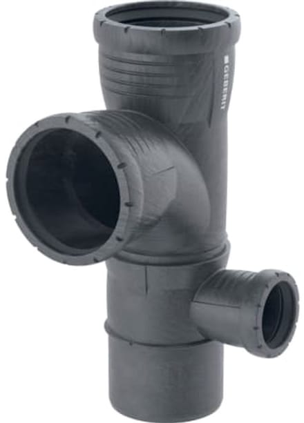 Geberit Silent-Pro Gecombineerd bochthoekstuk 87,5° rechts, DN 90 / 90 / 50, 393.462.14.1
