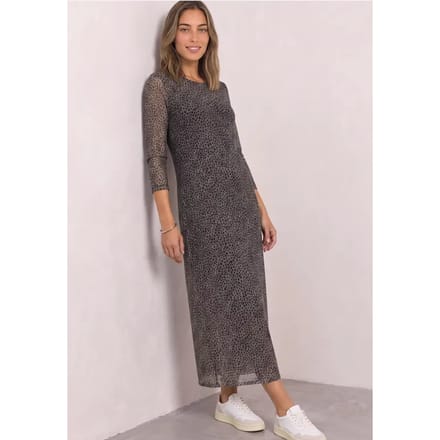 Midijurk van mesh met luipaardprint