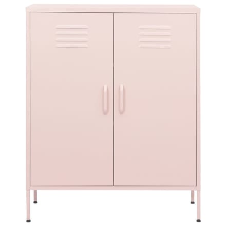 vidaXL - Opbergkast - 80x35x101,5 - cm - staal - roze