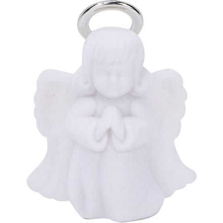 Sieradendoosje Draagbaar Schattig Engelvormig Clamshell Oorbellen Ketting Cadeau Opbergdoos Wit white