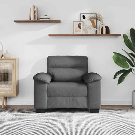 vidaXL - Fauteuil - 100x81x84 - cm - stof - donkergrijs