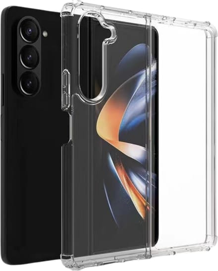 Hoesje voor Samsung Galaxy Z FOLD 5 backcover Shockproof siliconen Transparant