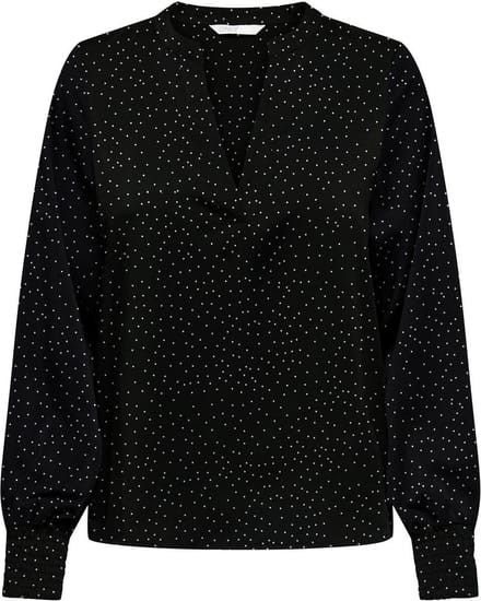 Only Blouse Onlthalia L/s V-neck Top Bf Ptm 15305756 Black/bf Small Dot Dames Maat - S