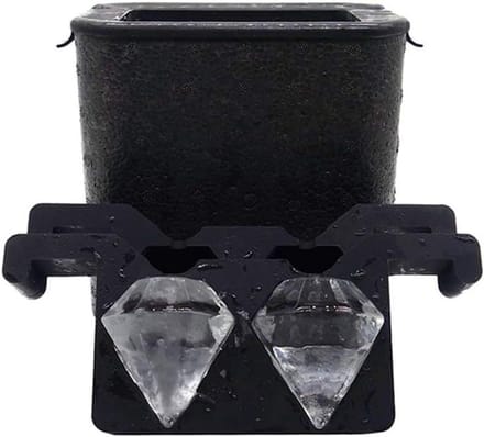 Professionele Crystal Clear Diamant IJsvorm - 2 IJsblokjes 5,5x5,5 cm - Mood4Whisky