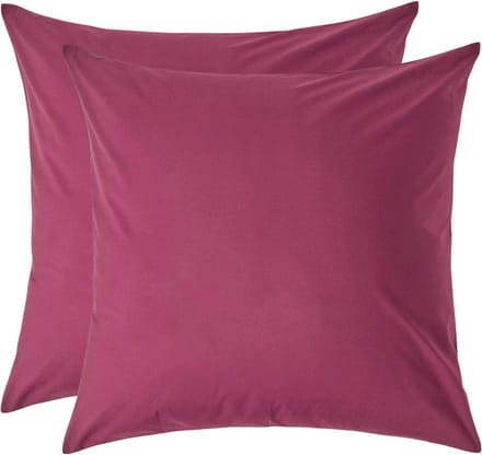 Homescapes Kussensloop 60x60 cm Set van 2 – Bordeaux – 100% Egyptisch Perkal Katoen – 200 TC