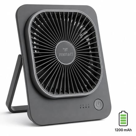 Mini Ventilator Oplaadbaar USB C – Draadloze Tafelventilator – Stille Bureau Ventilator – Camping Ventilator – 1200 mAh