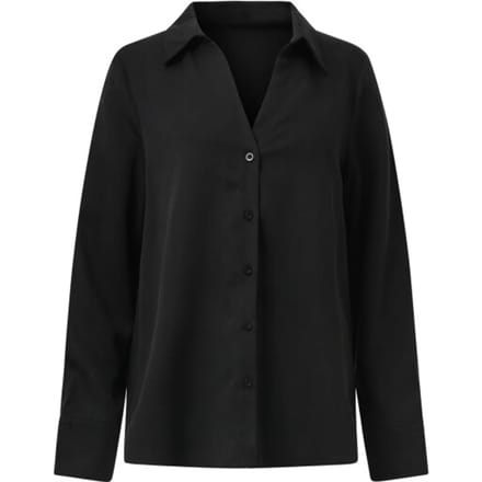 Smashed Lemon Doorknoopshirt met v hals & kraag |