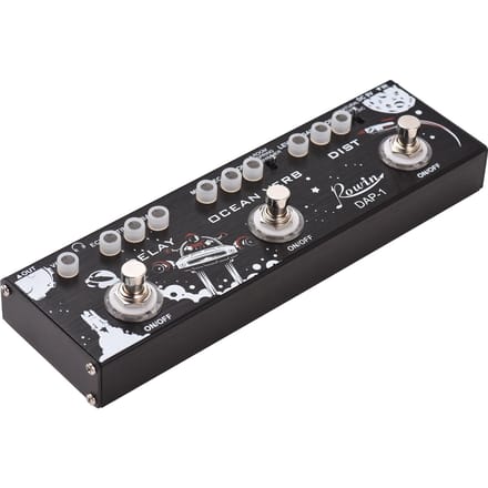 ROWIN 3-in-1 Gitaar Multi-effecten Pedaal Delay/Ocean Verb/Vervorming Aluminiumlegering Behuizing met True zwart