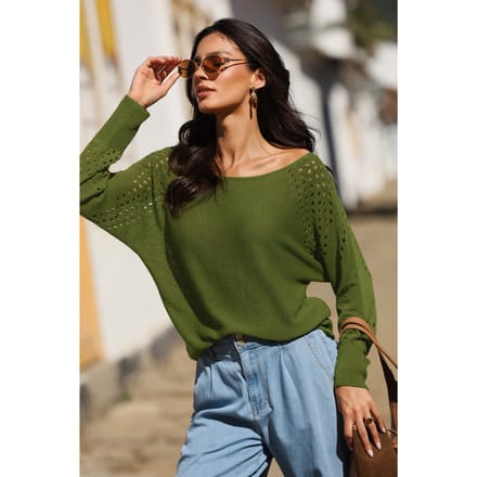 Meadow Morning Green Sweater
