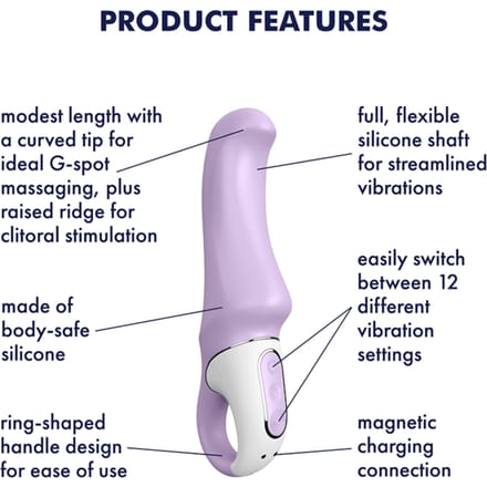 Satisfyer Vibes - Charming Smile, G-spot-vibrator met 12 krachtige vibratieprogramma's, waterdicht, oplaadbaar