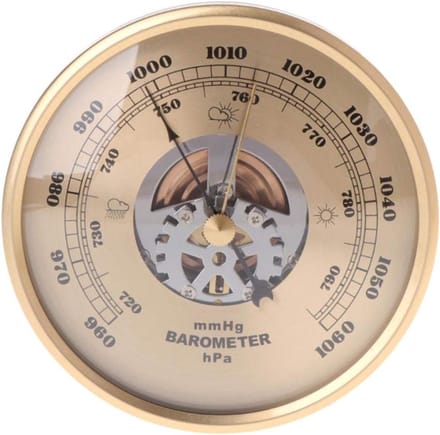 Weerstation - Barometer - Binnen Buiten - Vergelijkingsnaald - 10.8 cm - Goud