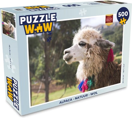 Puzzel Alpaca - Natuur - Wol - Legpuzzel - Puzzel 500 stukjes