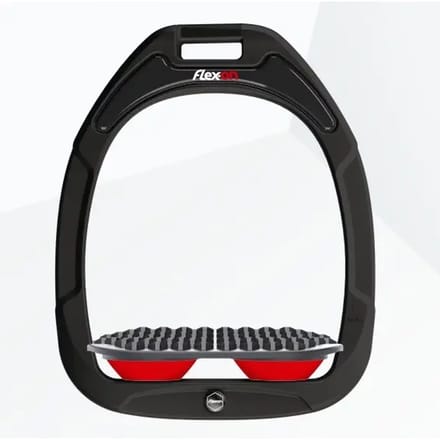 Endurance stijgbeugels Zwart/Grijs/Rood Flex-On Green Composite