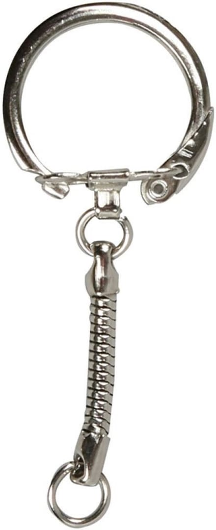 Creativ Company Keyring met chain Lengte 6 cm Diameter 2.3 cm 25 stuks per Verpakking