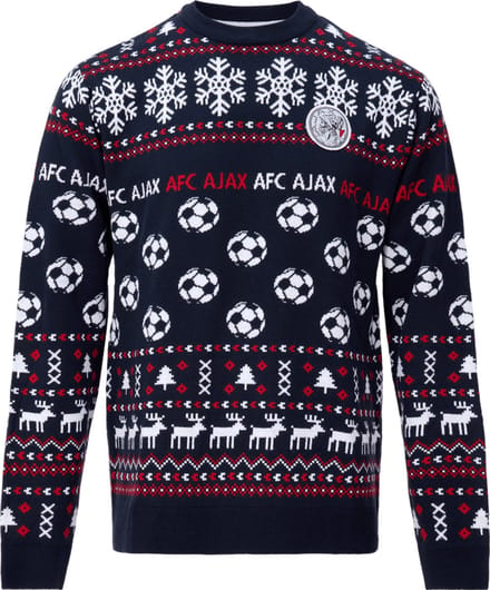 Ajax-kersttrui navy rood