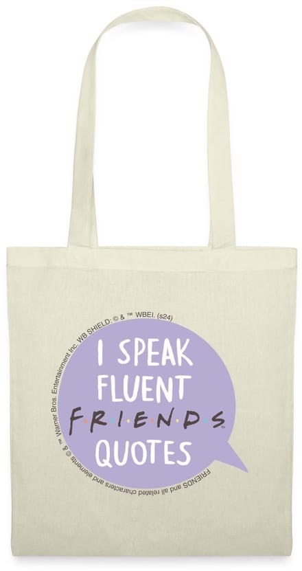 Friends I Speak Fluent Quotes Tekst Bubbel Tas Van Stof Schoudertas