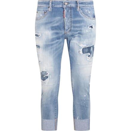 Dsquared2 Sailor Jean Destroyed Reinforced Denim Blauwe Jeans