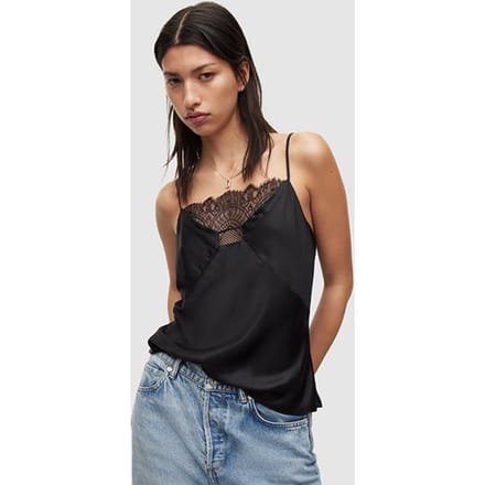 AllSaints Eldia Top Black Taglia: 16 | Canottiere Outlet | Donna | Nero