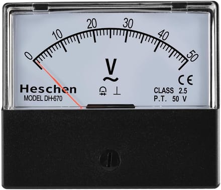 Rechthoekige Analoge Voltmeter AC 0-50V