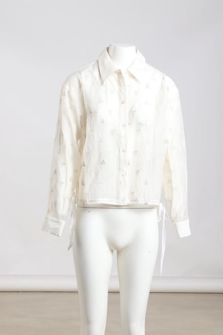 Nukus - NKF02182 - Ally Blouse Square Embroidery