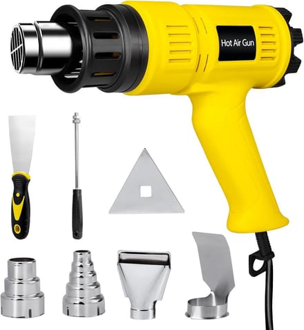 Professioneel Heteluchtföhn 2000 W met verstelbare temperatuur en accessoires