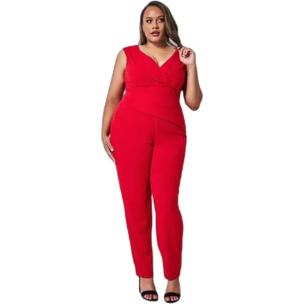 Dames jumpsuit Goddiva Bardot Scuba