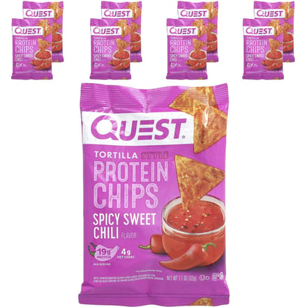 Quest Nutrition Protein Tortilla Chips (8x32g) Spicy Sweet Chili - Functionele voeding - Eiwit Snacks
